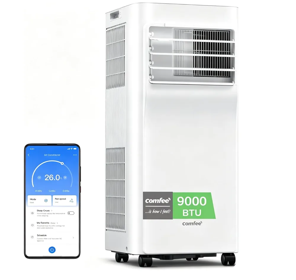 Climatiseur mobile Comfee 9000 BTU connecté Wi-Fi avec application et déshumidificateur