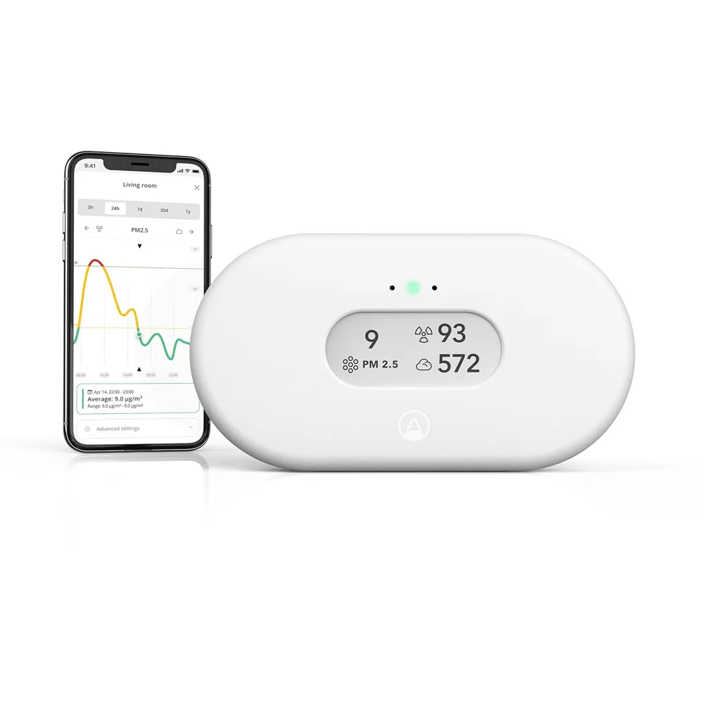 Moniteur de qualité de l'air Airthings View Plus avec écran intégré