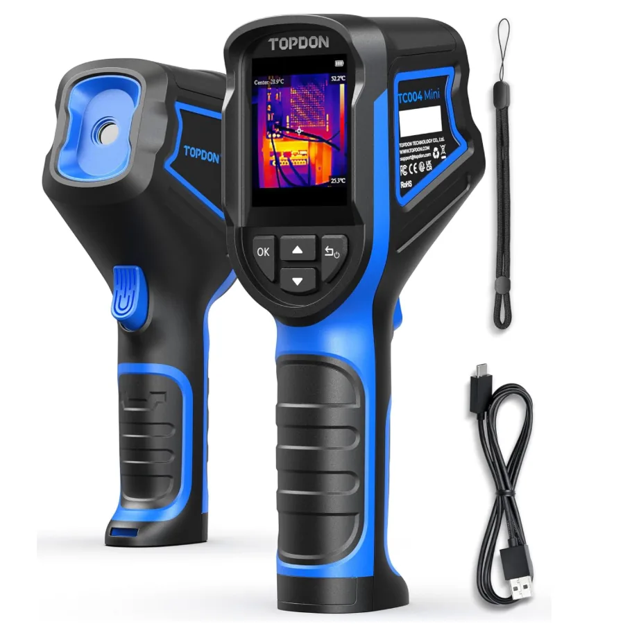 Caméra thermique autonome TOPDON TC004 Mini avec écran couleur intégré