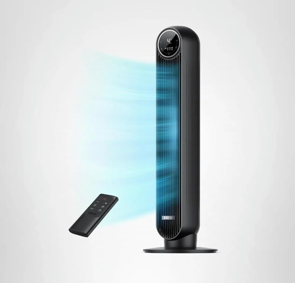 Ventilateur colonne Dreo silencieux avec télécommande et écran digital