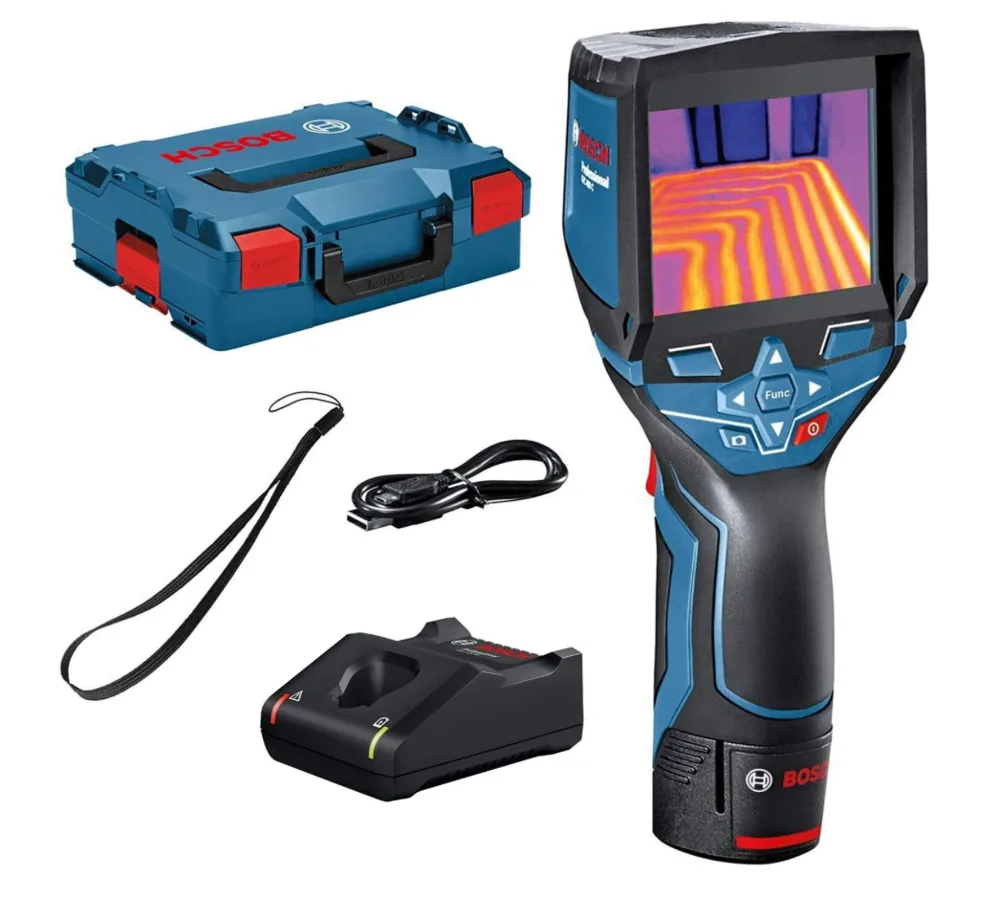Caméra thermique professionnelle Bosch GTC 400 C avec coffret L-Boxx et batterie 12V