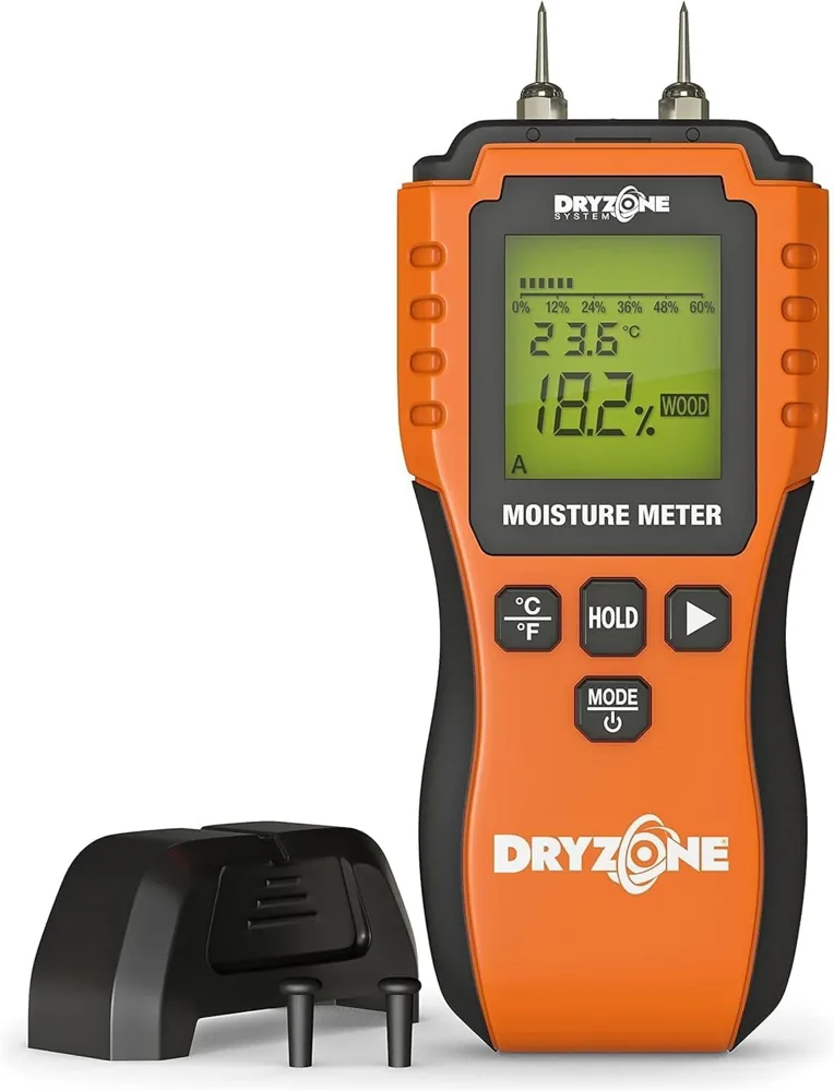 Humidimètre Dryzone à pointes pour mesurer l'humidité du bois et de la maçonnerie