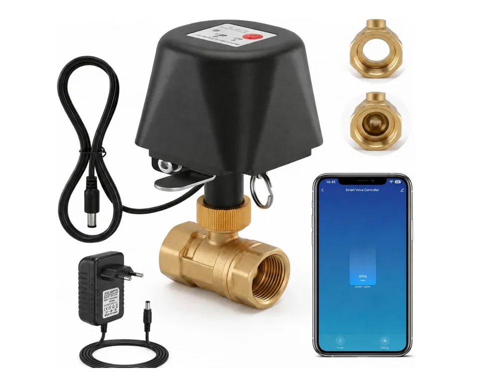 Vanne d'arrêt d'eau motorisée connectée Creechwa pilotable par app