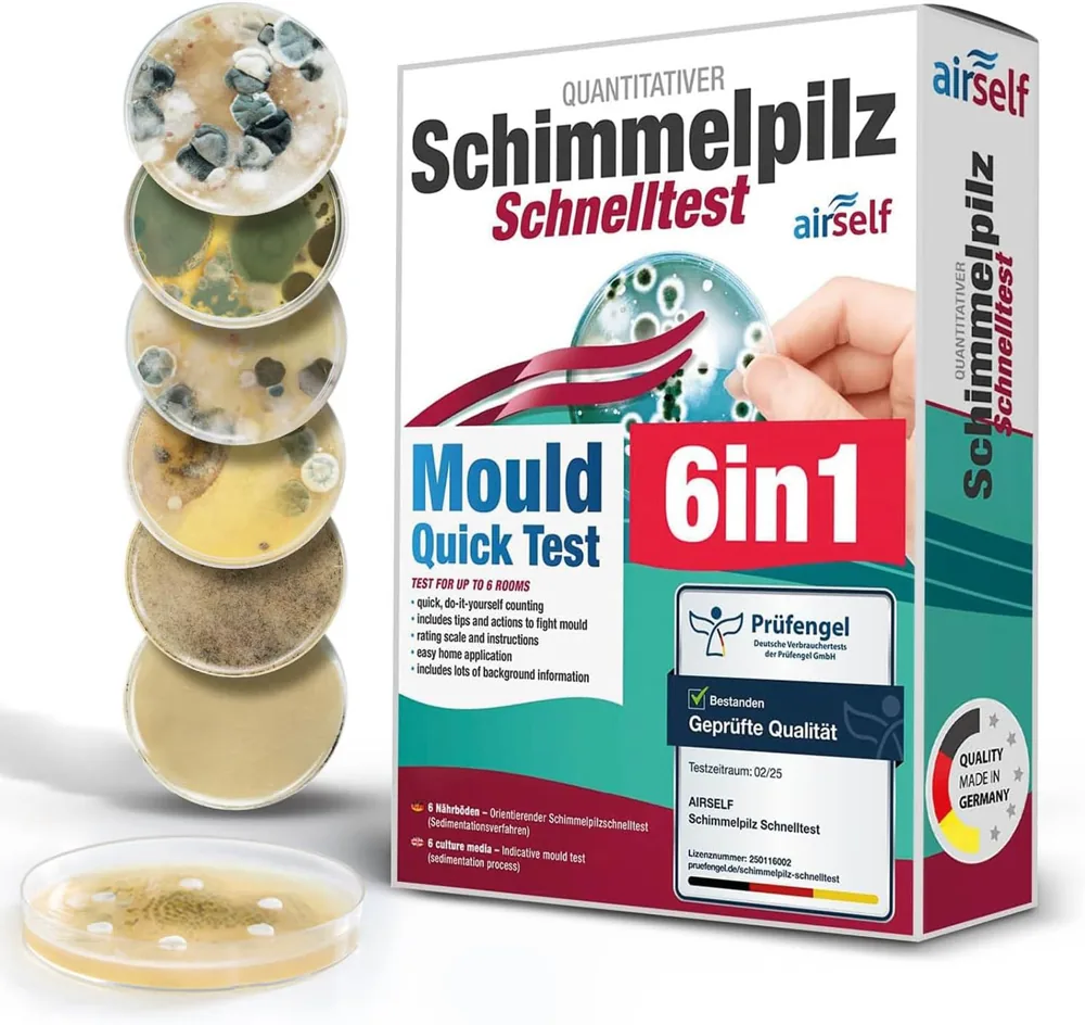 Kit de test moisissure airself Schnelltest 6in1 avec 6 boîtes de culture