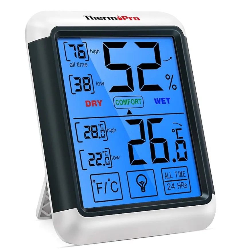 Hygromètre ThermoPro TP55 — écran tactile rétroéclairé
