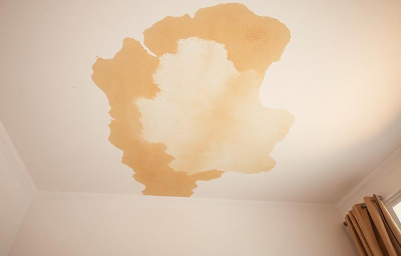 Taches d'humidité au plafond : causes et solutions